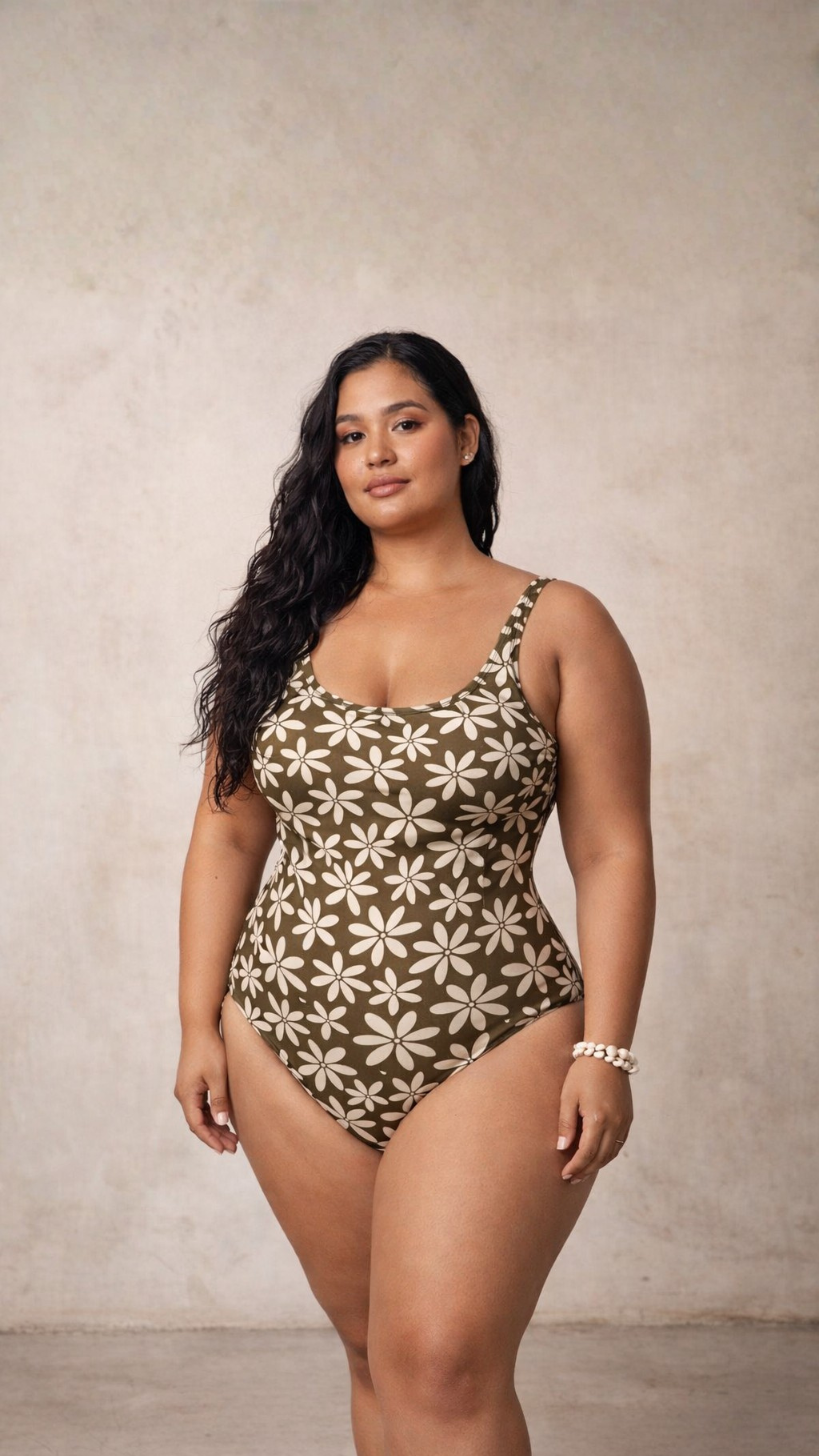 One piece Brown Tiare