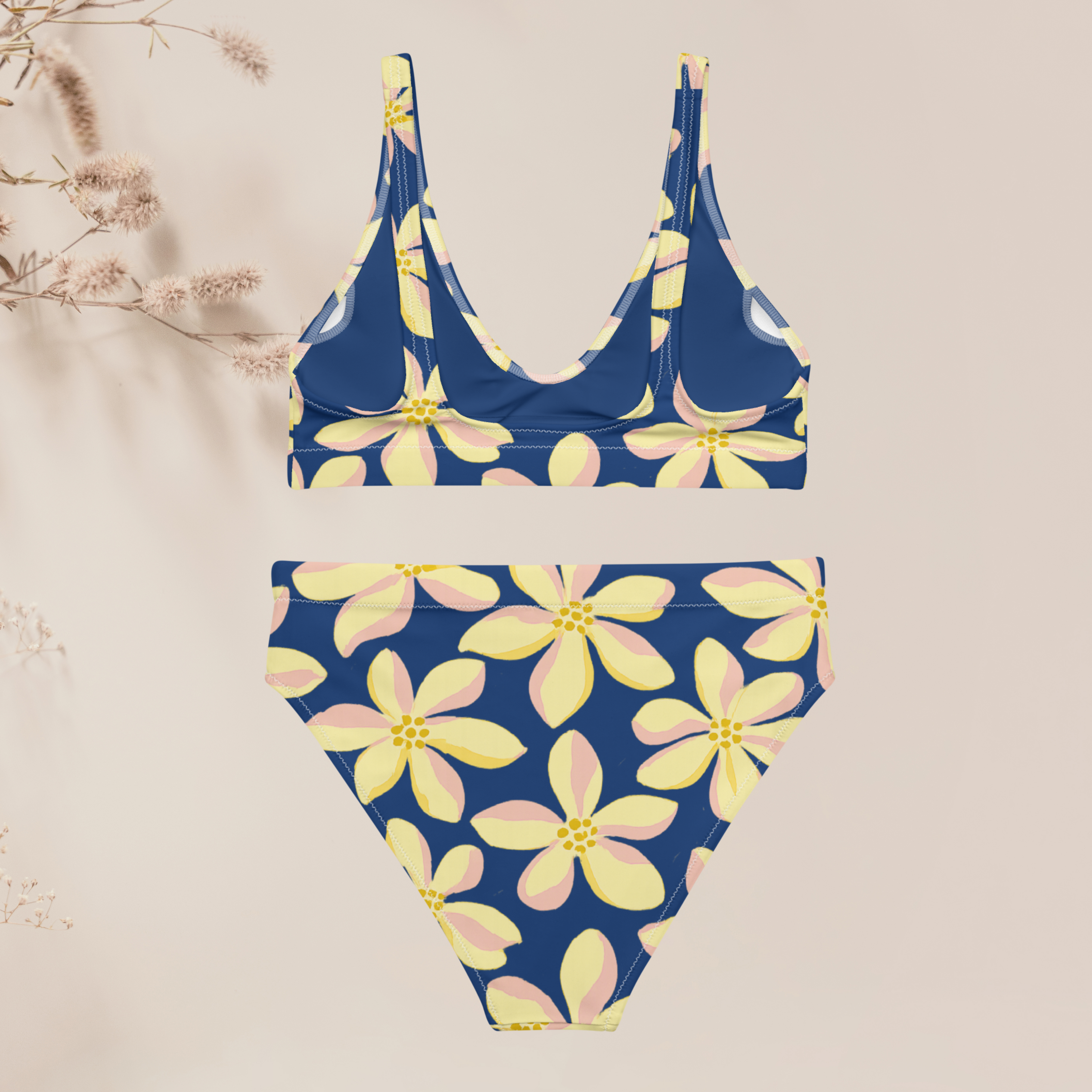 Bikini taille haute Heitiare - Blue