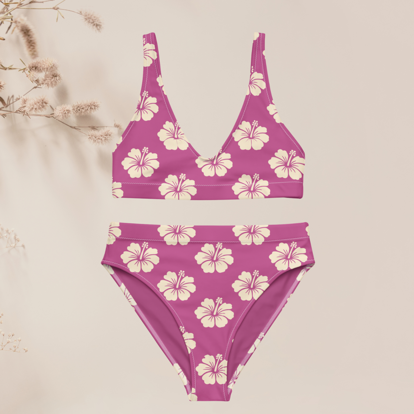 Bikini taille haute Aute - Beige