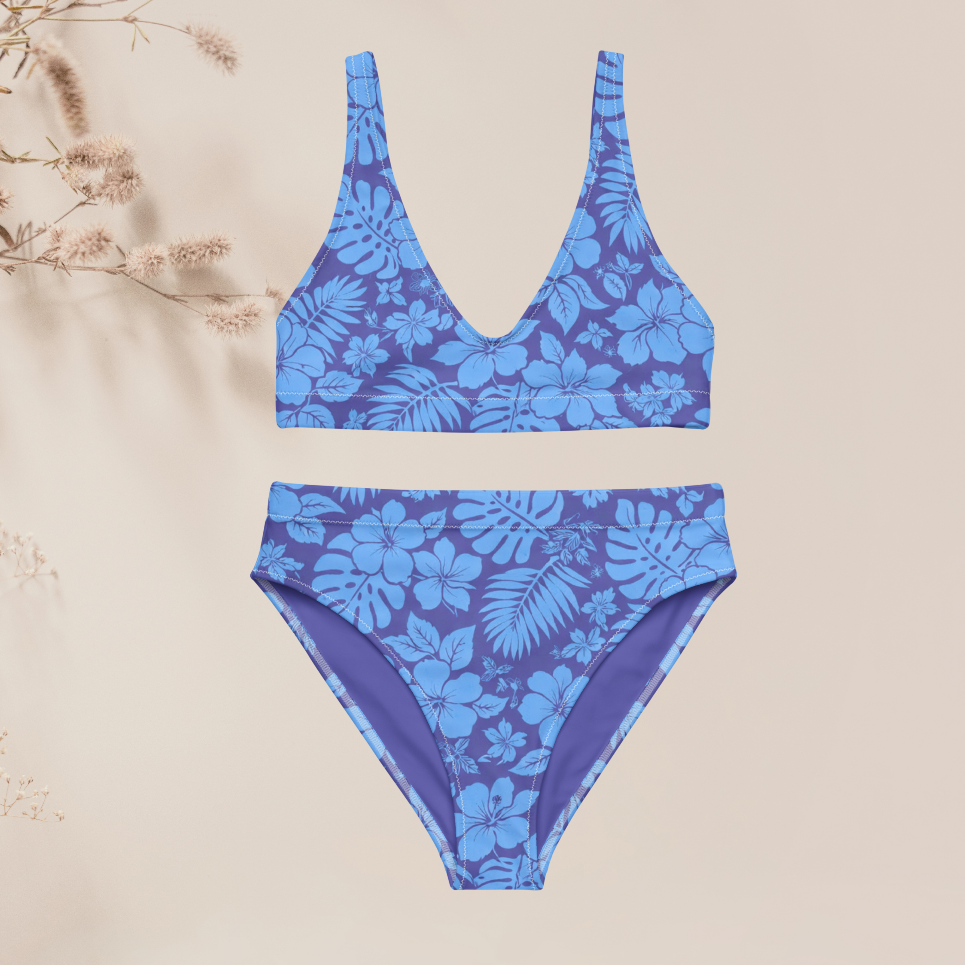 Bikini taille haute Moevai - Blue
