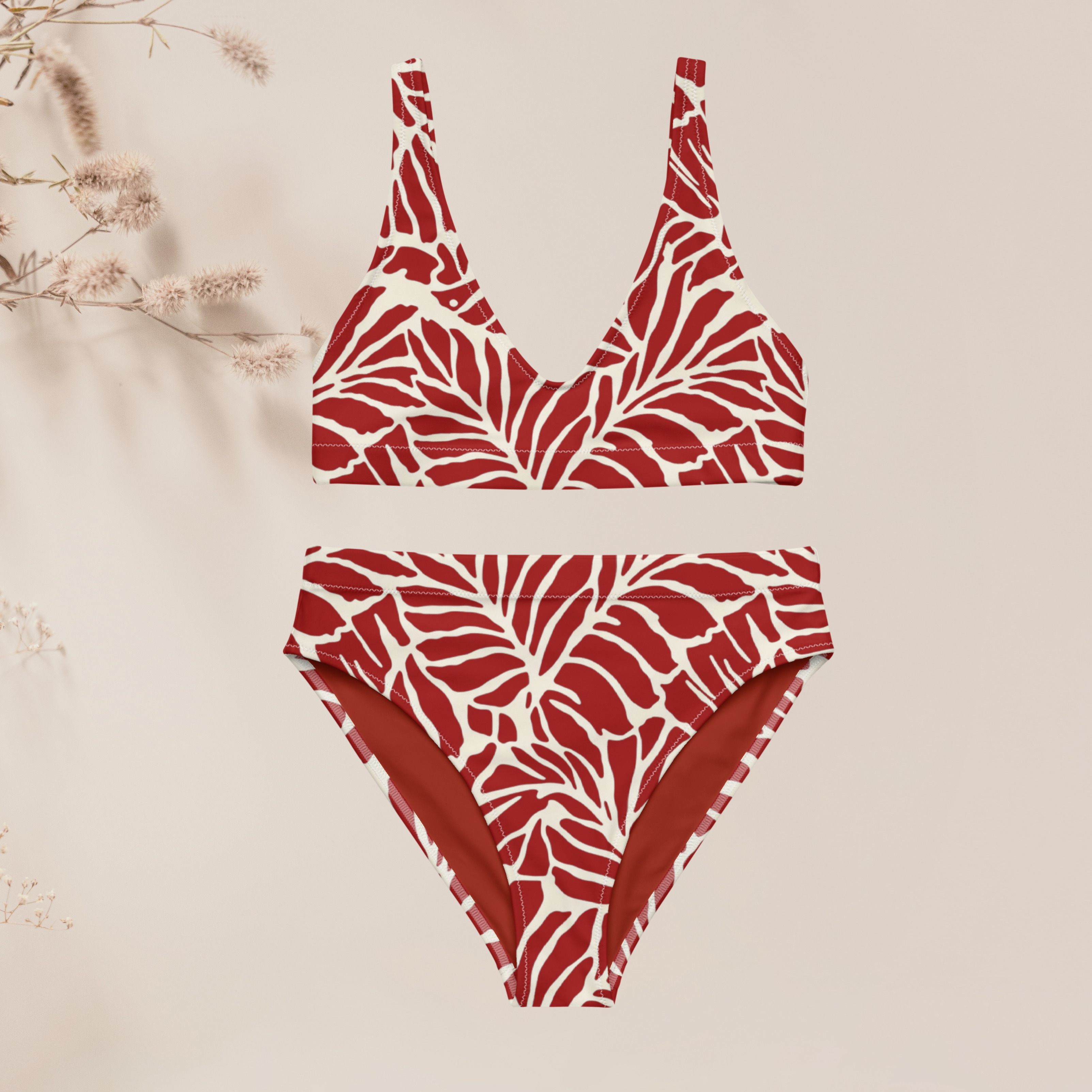 Bikini taille haute Reva - Red