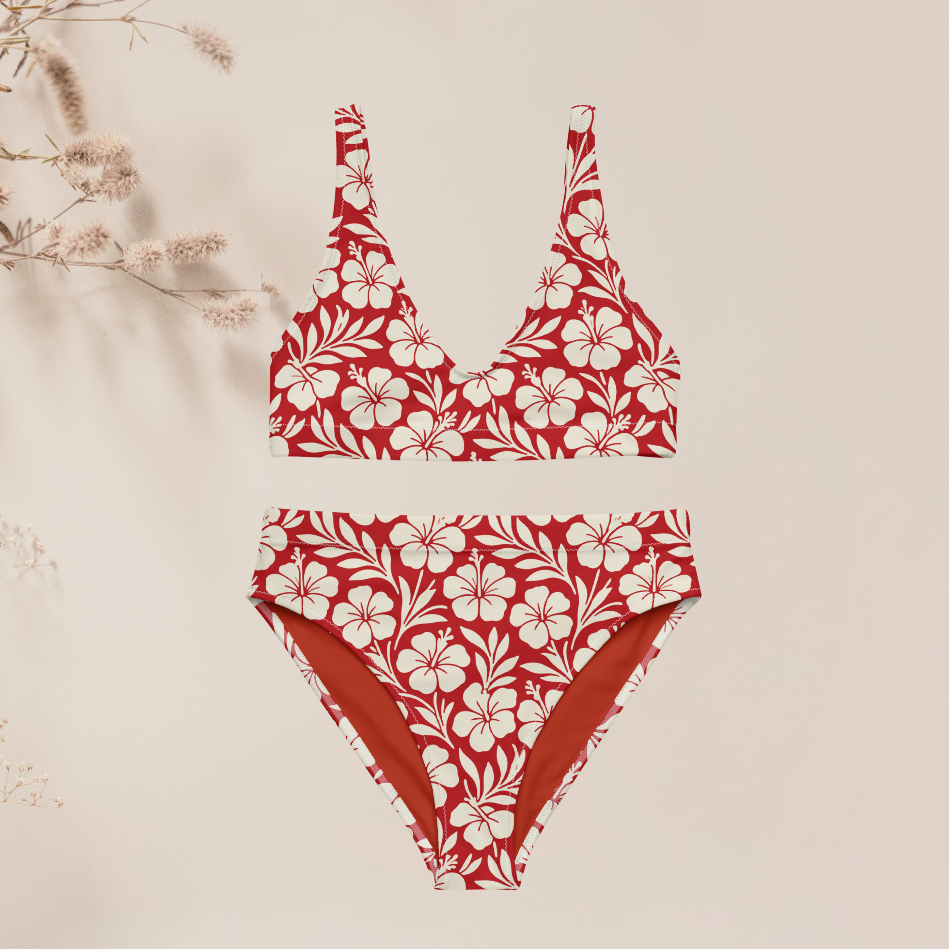 Bikini taille haute Moea - Red