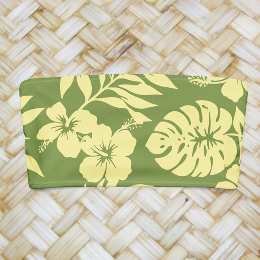 Strapless top Huahine - Green Matcha