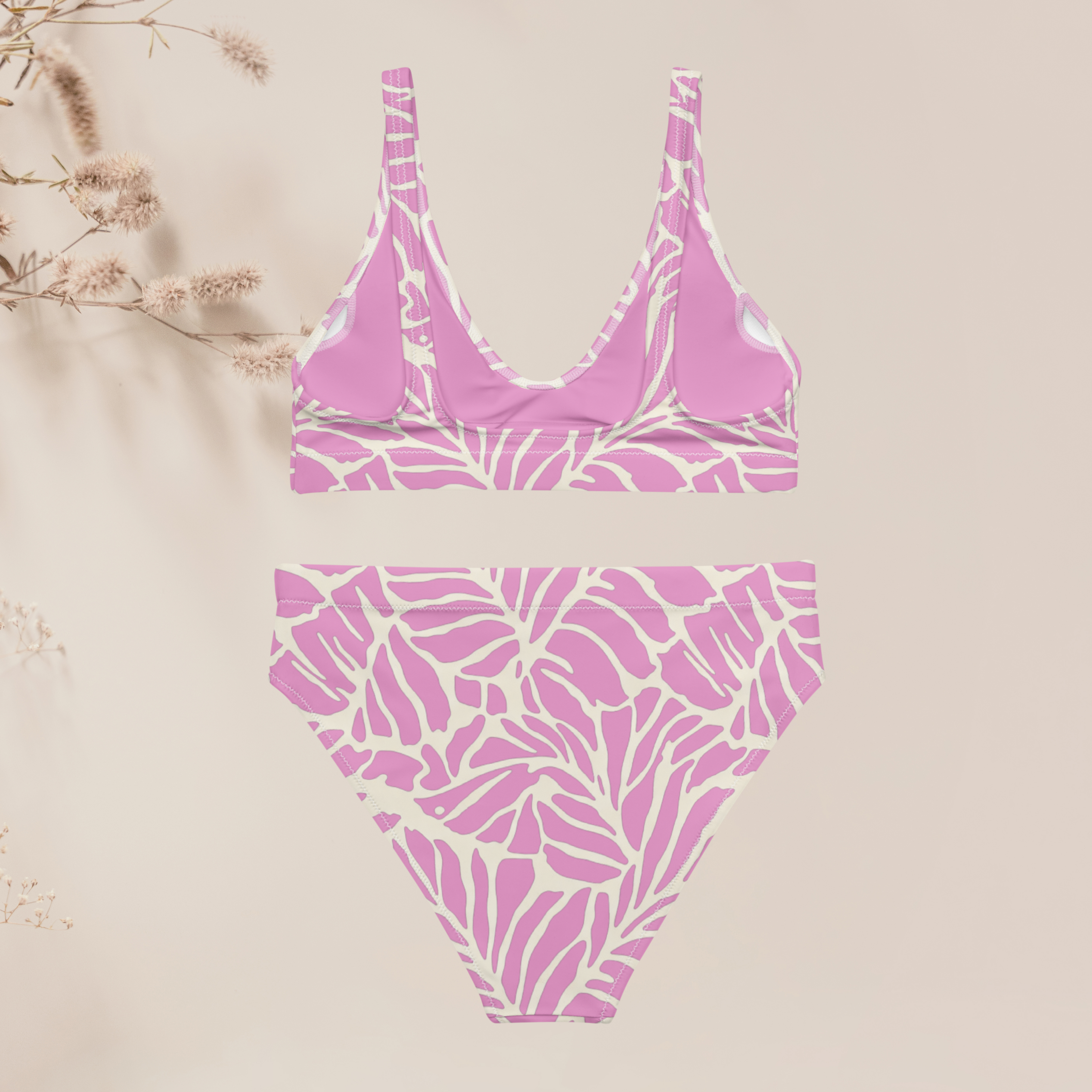 Bikini taille haute Reva - Pink