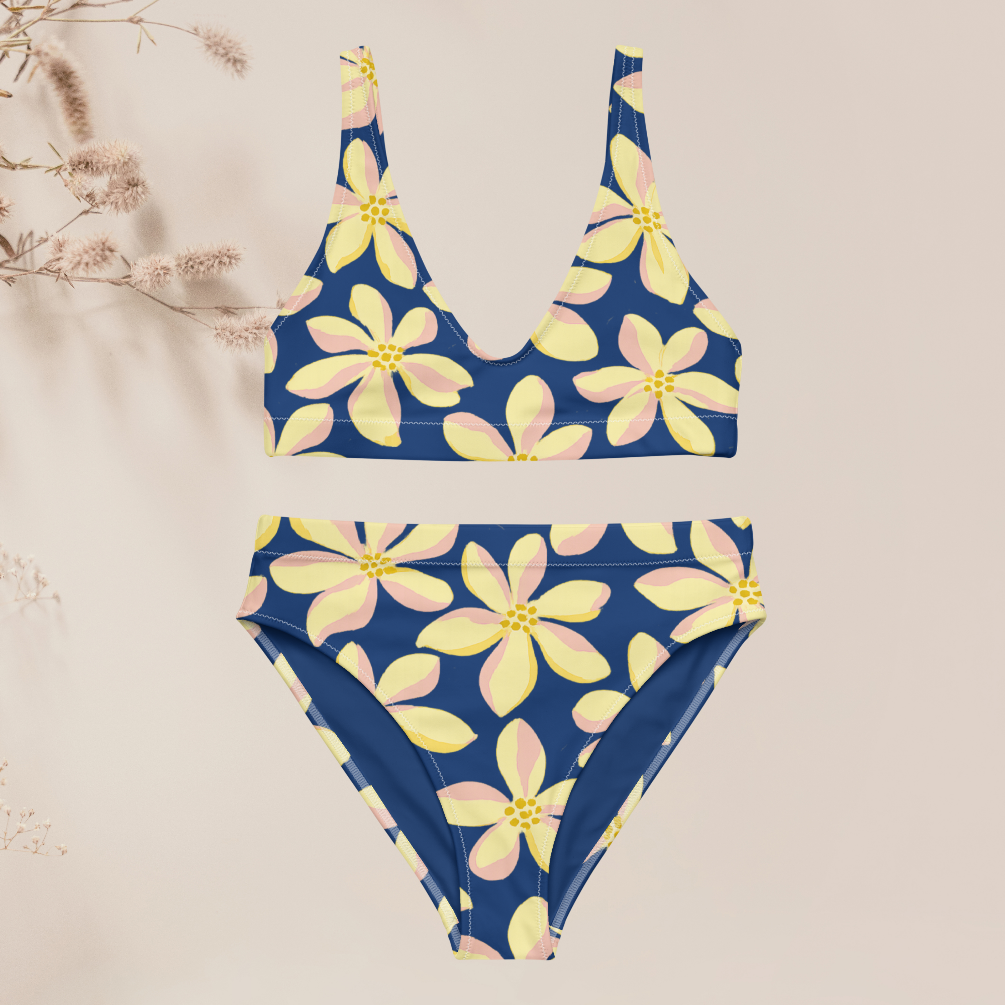 Bikini taille haute Heitiare - Blue